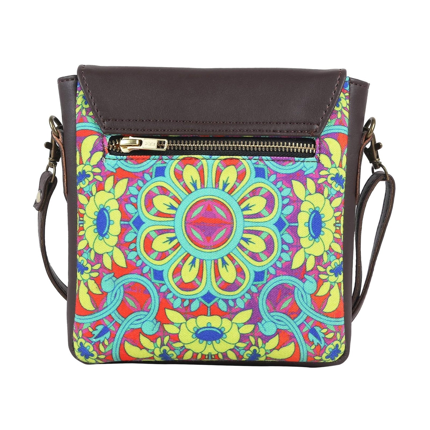 Vibrant and artistic unique handbags collection India showcasing colorful floral patterns and stylish design