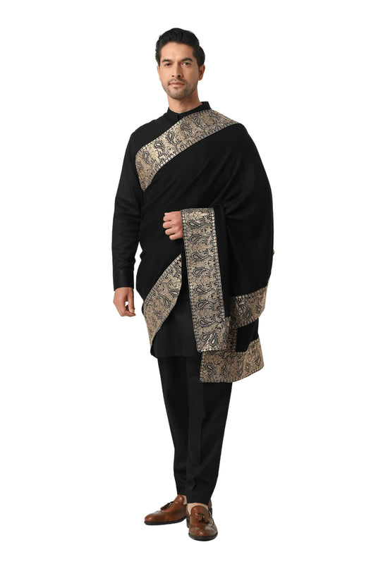 BORDER EMBROIDERED PAISLEY MEN'S DUSALA