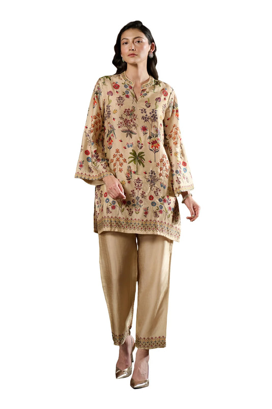 Elegant embroidered co ord sets for women India featuring floral patterns and comfortable fit