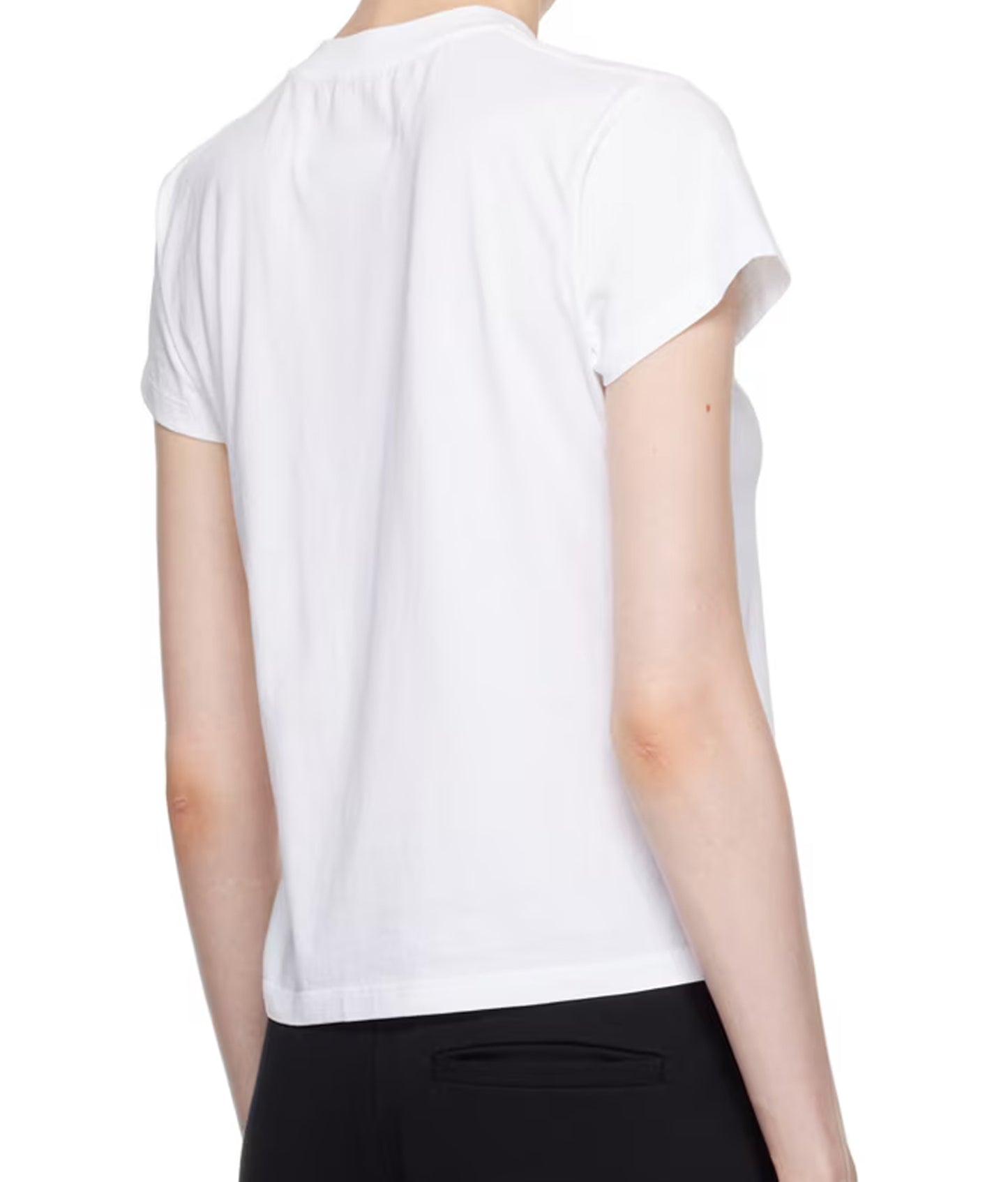 Back view of a white funky casual t-shirt by Dirtylabels featuring a classic fit
