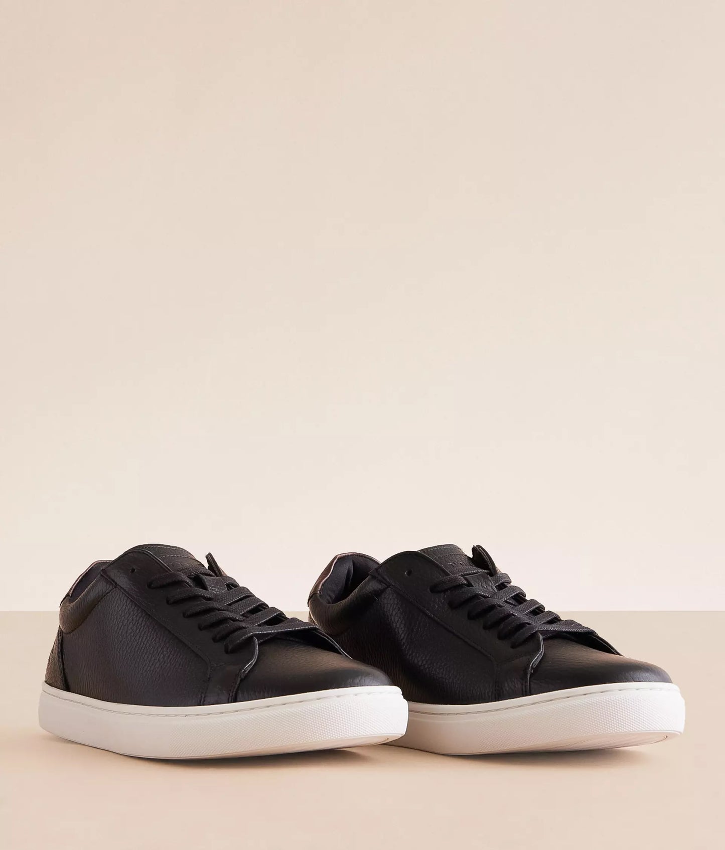 Dirtylabels Black Leather Sneakers with Classic Design and Comfortable Fit for Everyday Wear