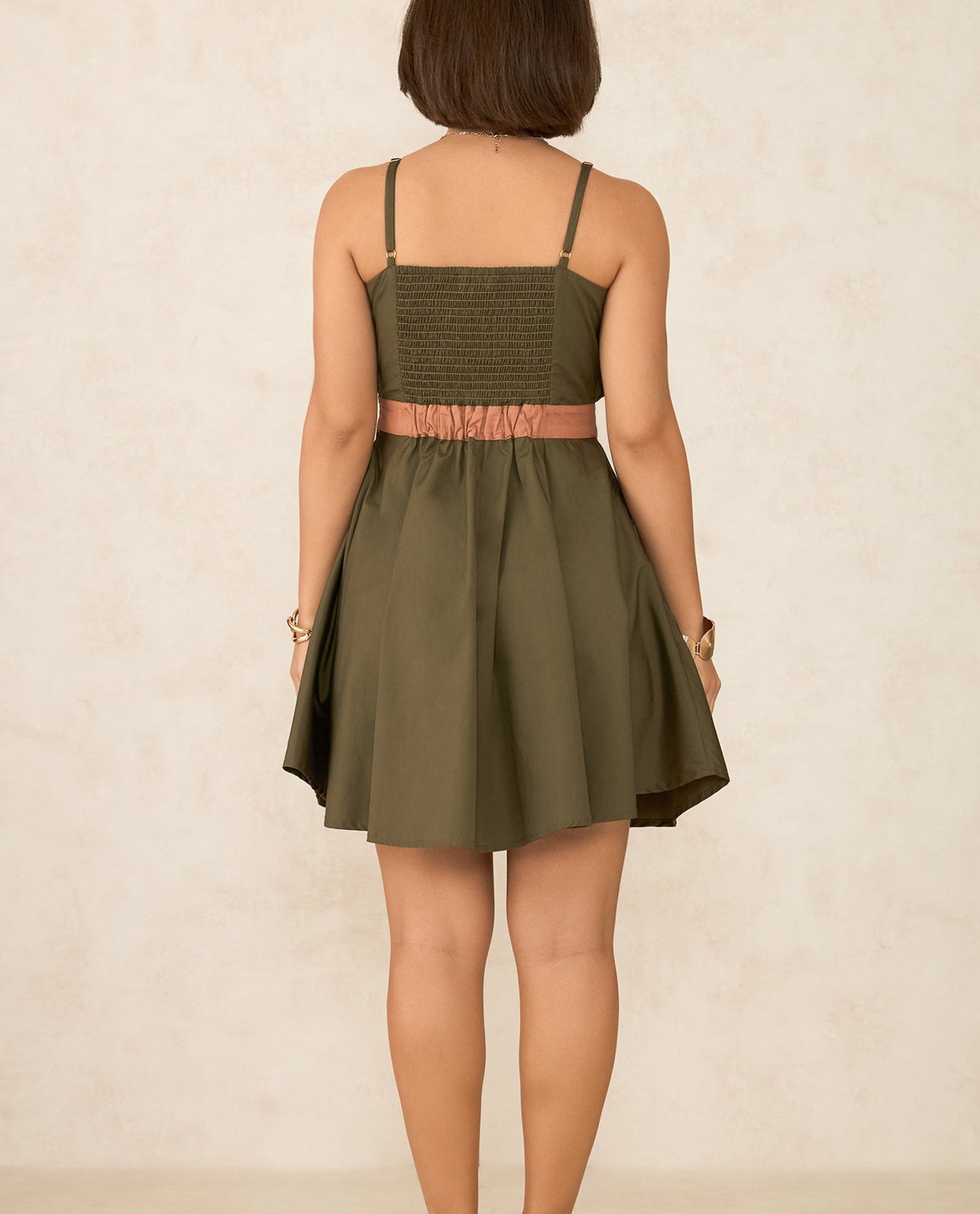 Strappy Gathered Dress