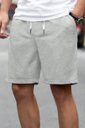 Comfortable grey casual shorts for men perfect for lounging, ideal to buy casual shorts for men online.