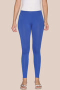 Bright blue leggings from Dirtylabels, perfect for comfort and style. Buy leggings online India.