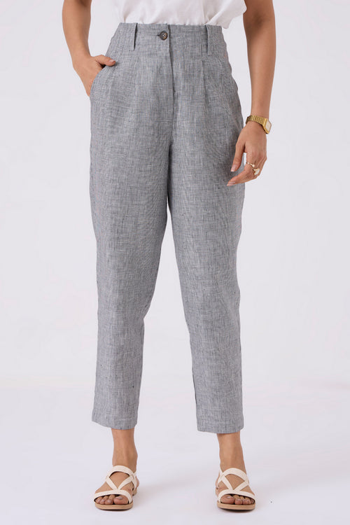 Stylish Gray Linen Pants from Dirtylabels for a Comfortable Look. Buy linen pants India.