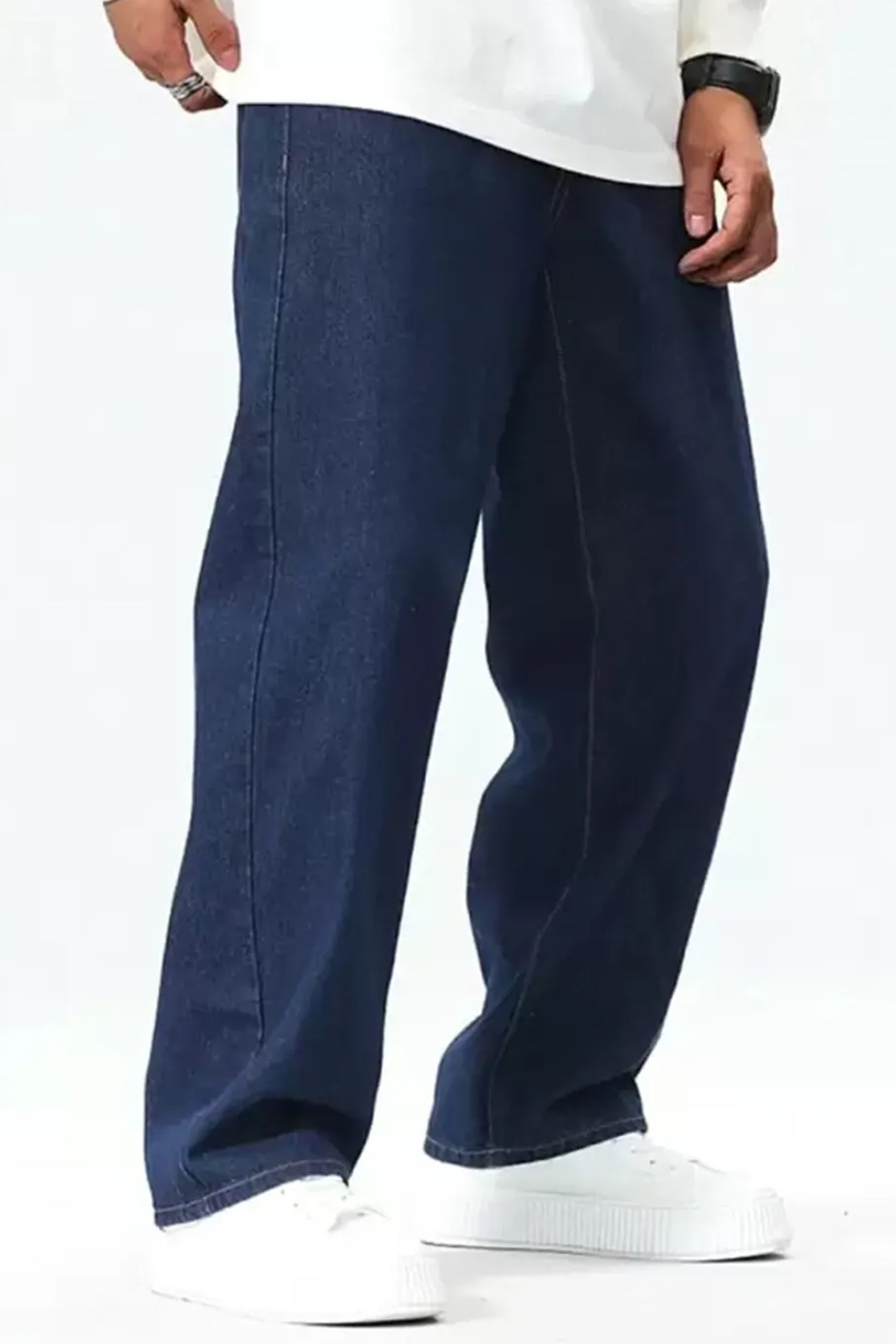 Stylish men's casual jeans in dark blue perfect for everyday wear. Buy men's casual jeans online.
