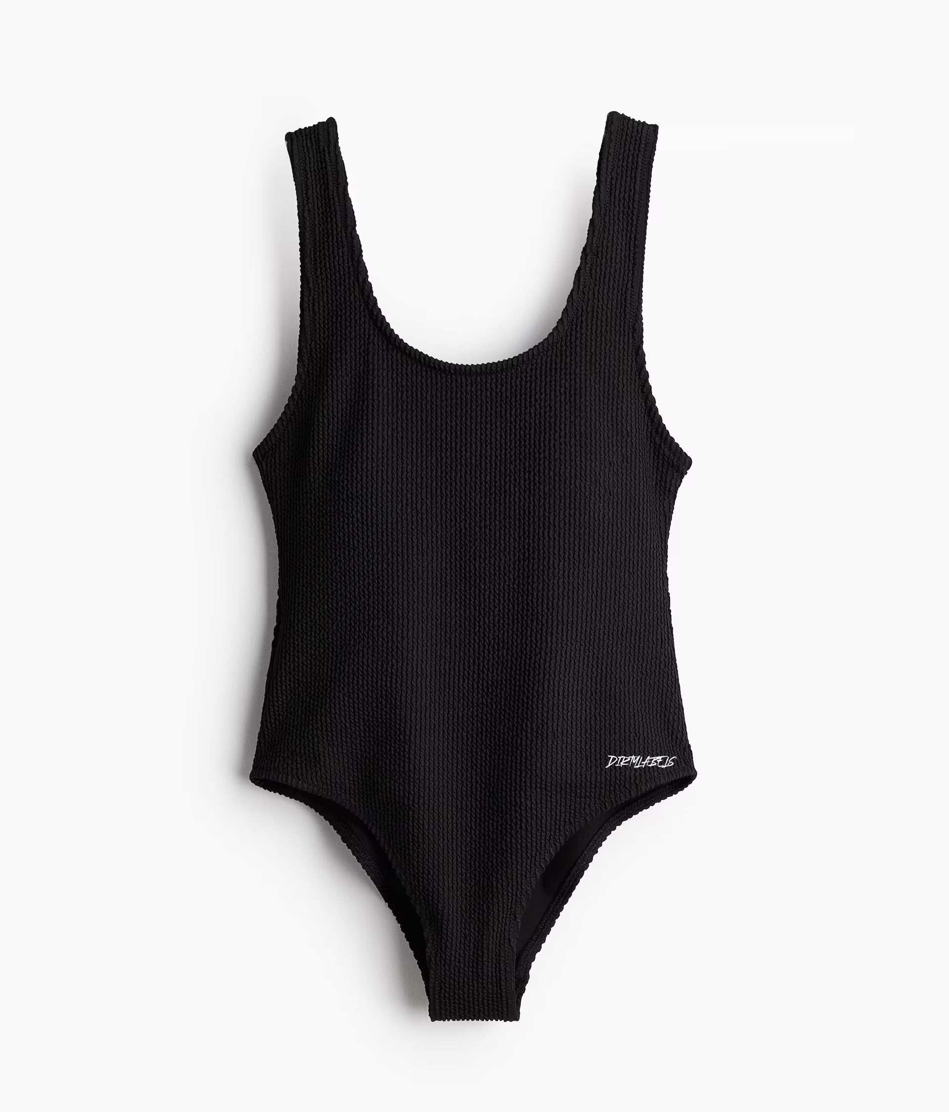 Black ribbed one-piece swimsuit from Dirtylabels, perfect comfortable beachwear India
