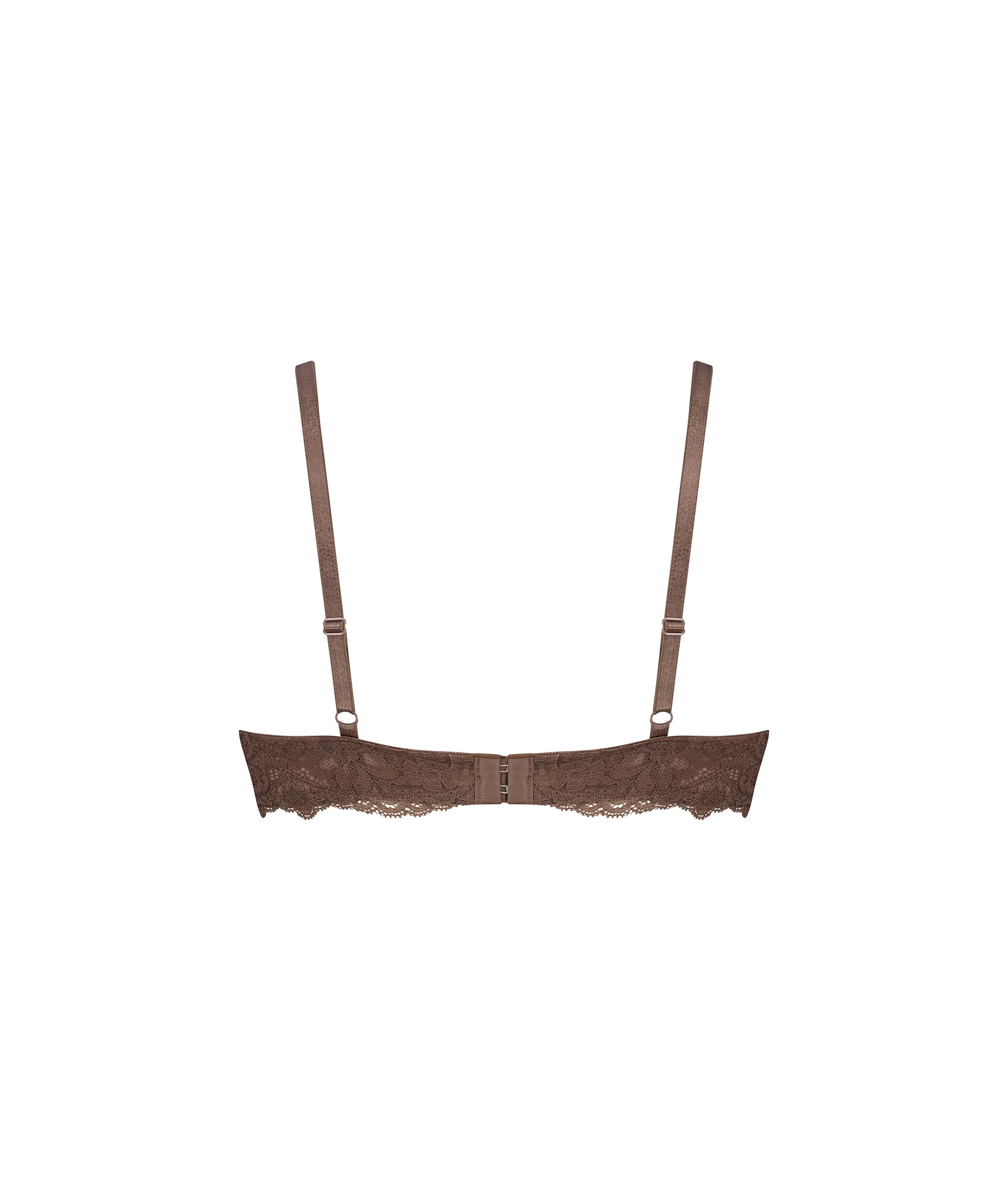 Elegant brown lace comfortable support bra online with adjustable straps for all-day wear