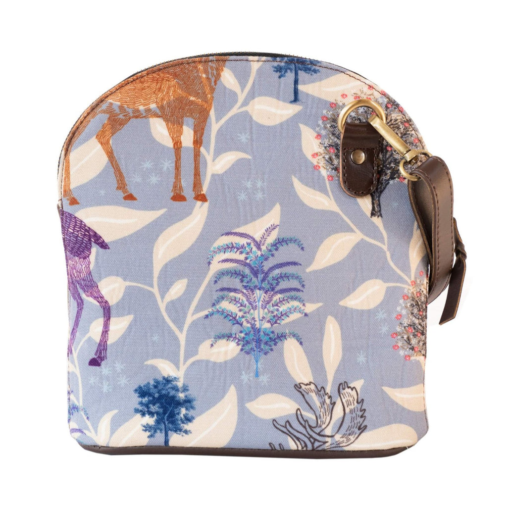Fatfatiya designer crossbody bag India with colorful animal prints and floral design for stylish outings