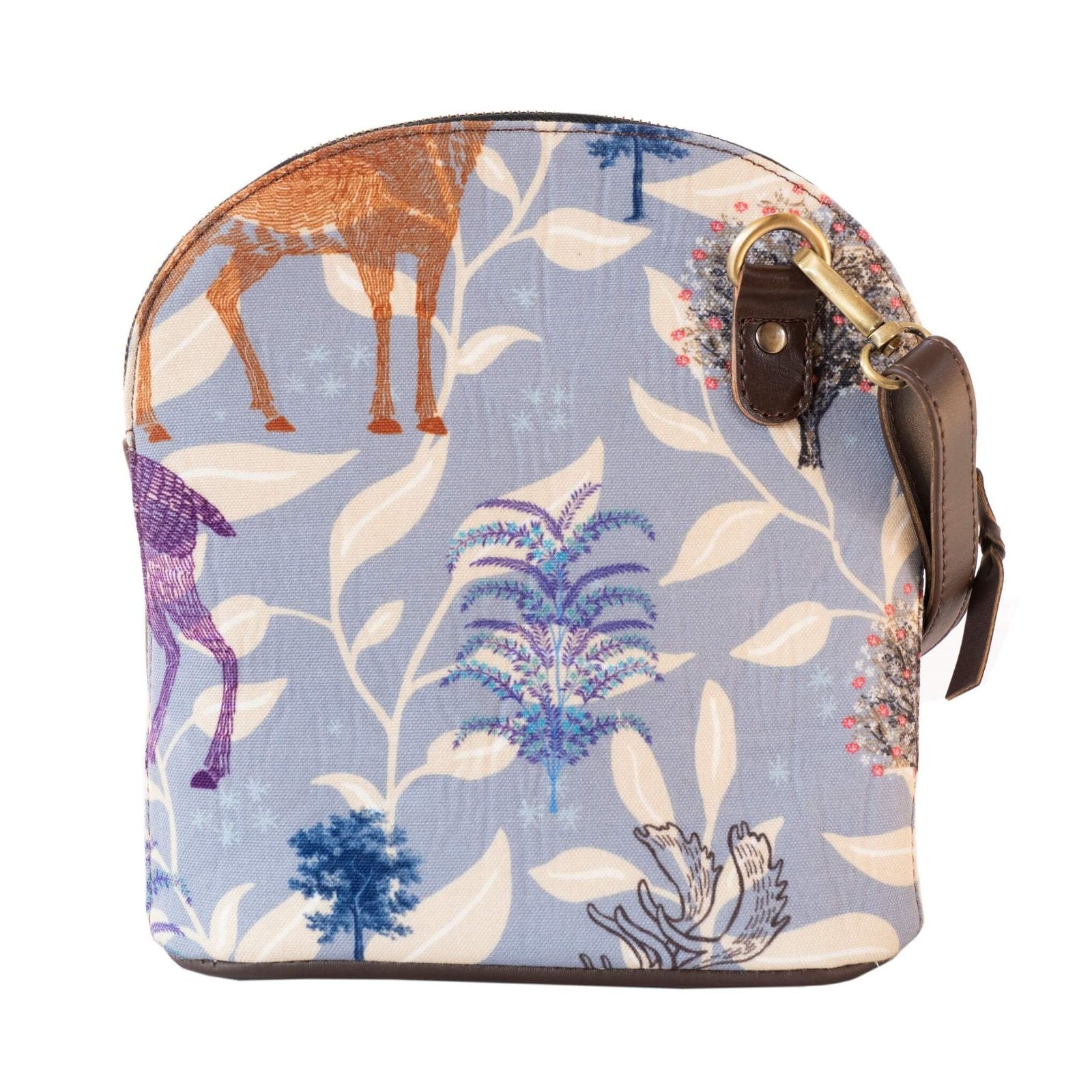 Fatfatiya designer crossbody bag India with colorful animal prints and floral design for stylish outings