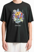 Dirty Bird graphic tee featuring a colorful cartoon design on a black t-shirt