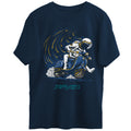 Dirty Labels Astronaut Graphic T-Shirt featuring an astronaut riding a scooter in vibrant colors