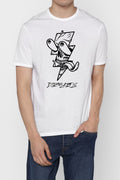 Dirtylabels exclusive apparel white t-shirt featuring a unique skull graphic design