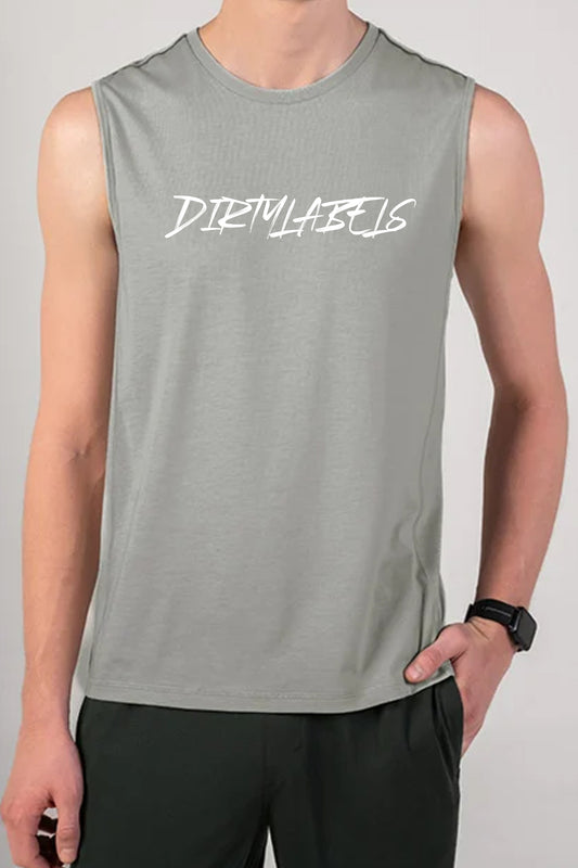 Dirtylabels men's athletic tank top in gray, designed for comfort and performance during workouts