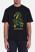 Premium space-themed tee featuring a colorful astronaut design on a black shirt