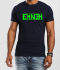 Exclusive Eminem merchandise India featuring a neon green EM1N3 graphic t-shirt for fans