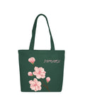 Stylish green fashion tote bag with pink floral design by DirtyLabels, perfect for everyday use in India