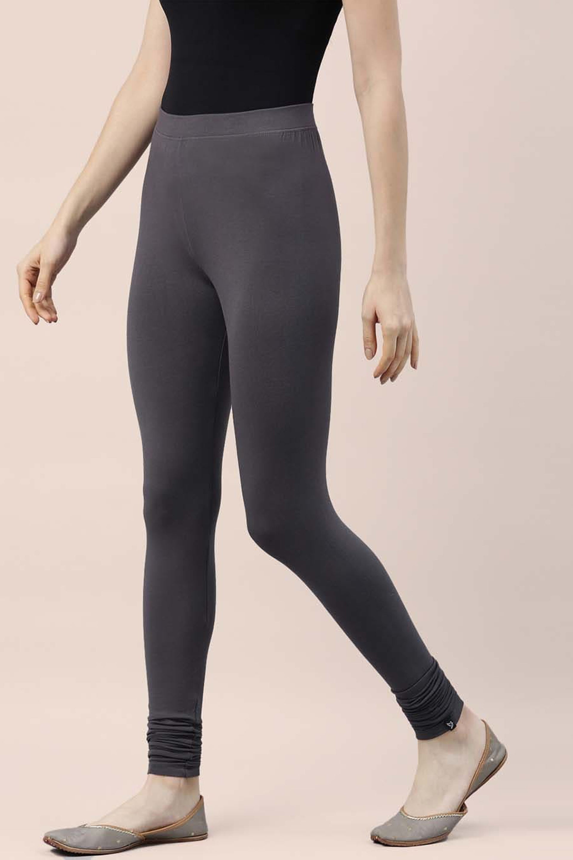 Grey cotton churidar leggings for comfortable and stylish everyday wear