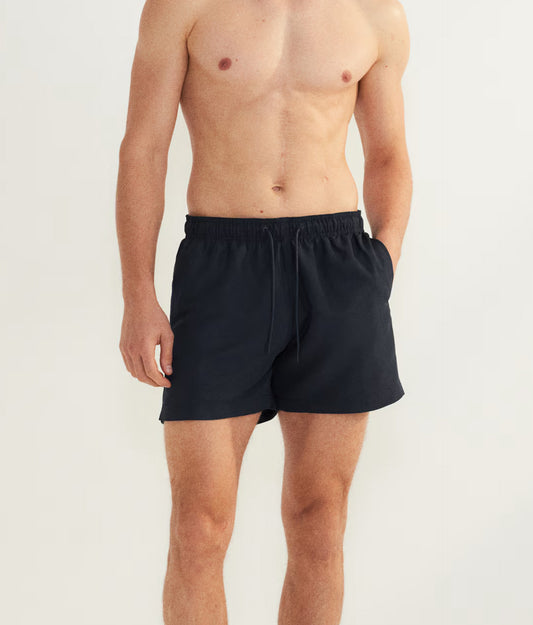 Men's beach shorts online in black, perfect for summer outings and water activities