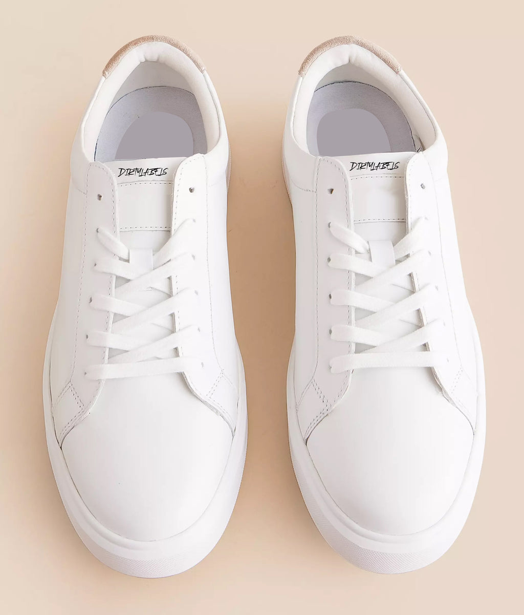 Stylish men's white sneakers India featuring a minimalist design and comfortable fit