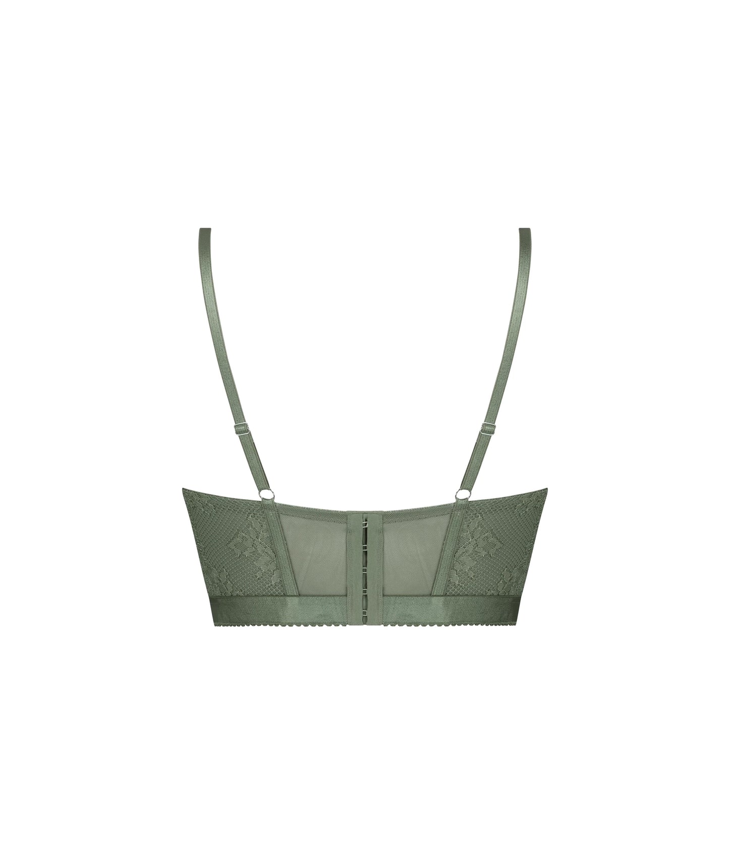 Padded Longline Underwired Bra- Green