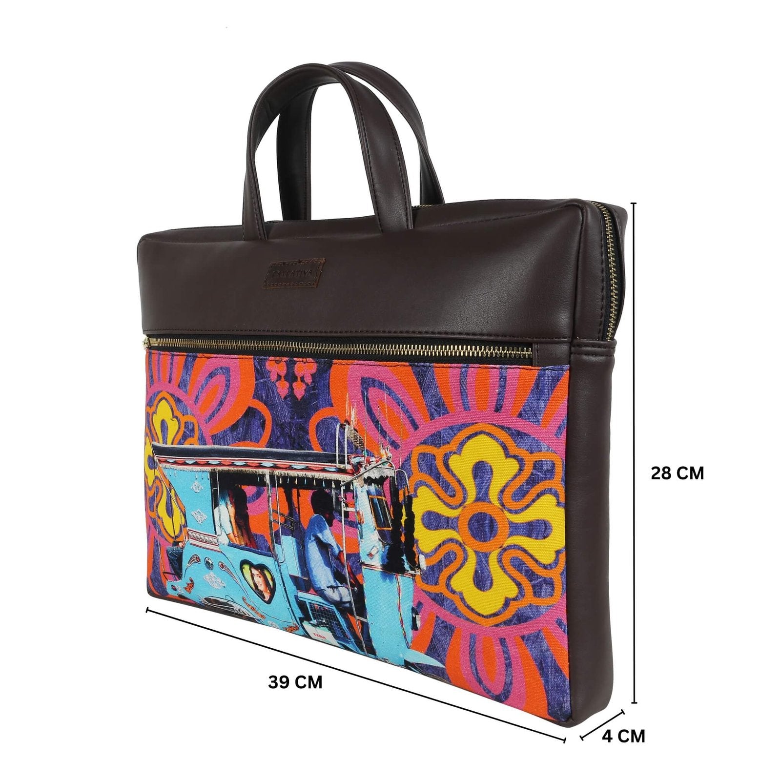 Quirky laptop sleeve India with vibrant colors and artistic design for stylish protection.