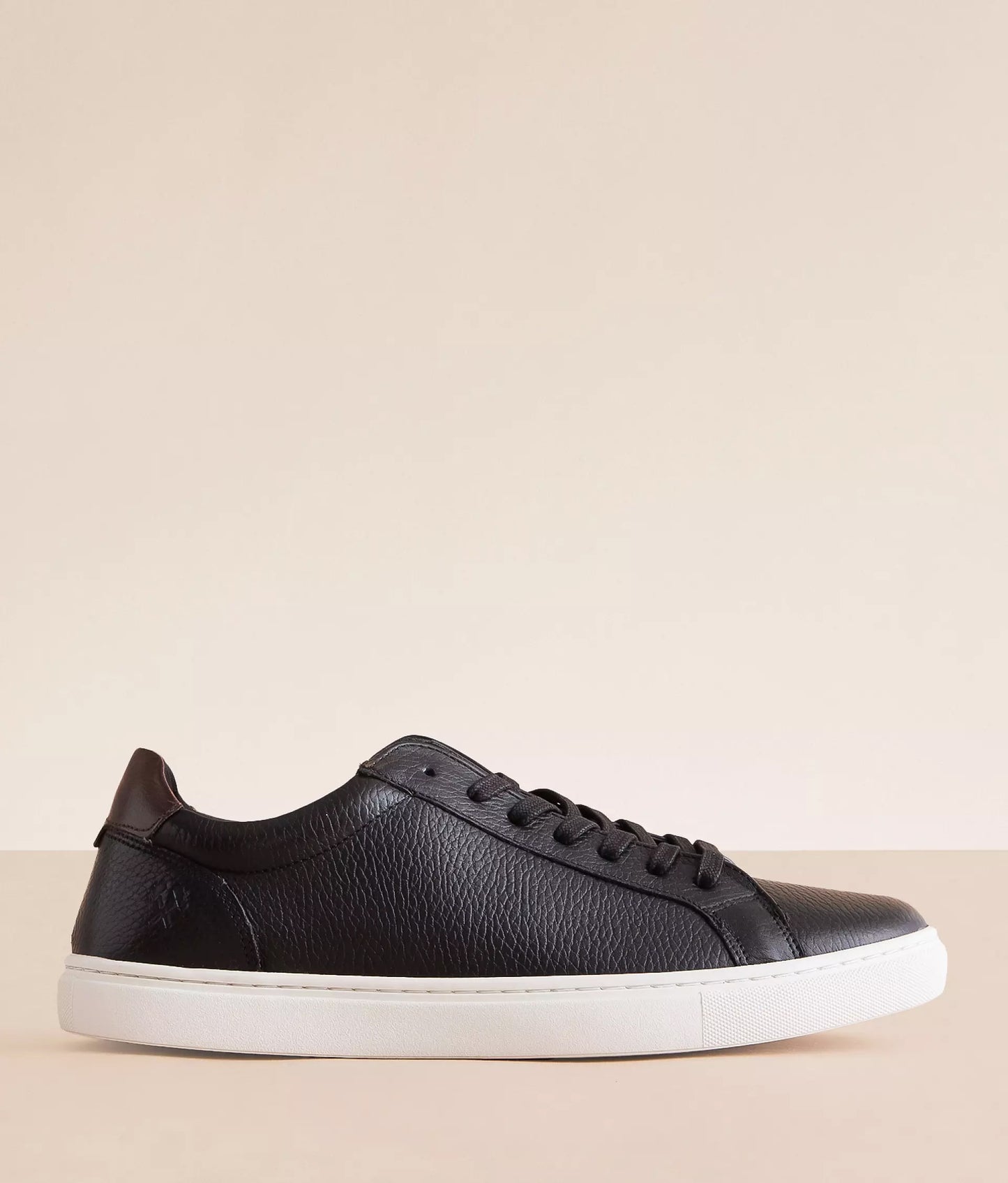 Dirtylabels Black Leather Sneakers with White Sole and Classic Design for Casual Wear