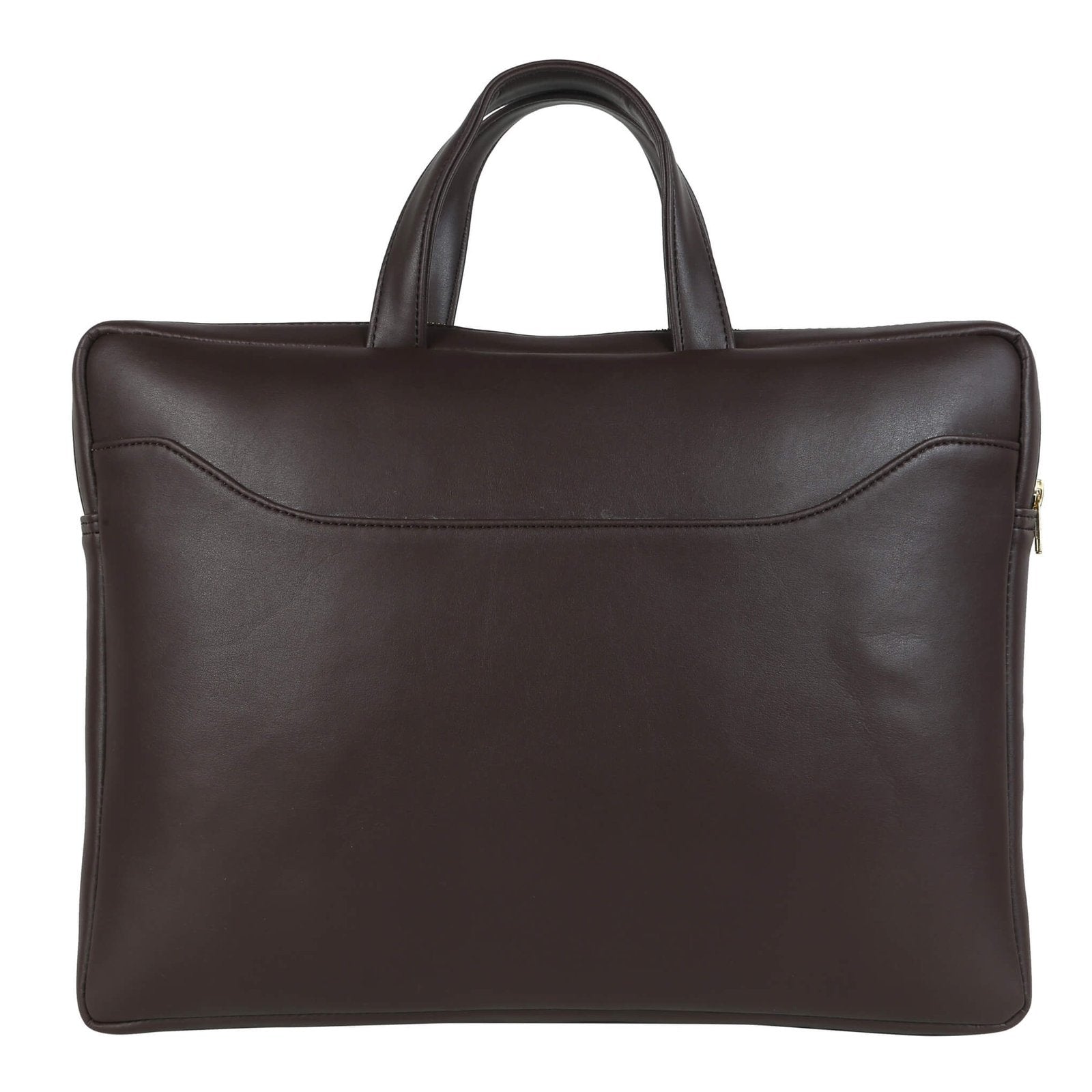 Fatfatiya stylish laptop bag for women in brown leather with sturdy handles and sleek design