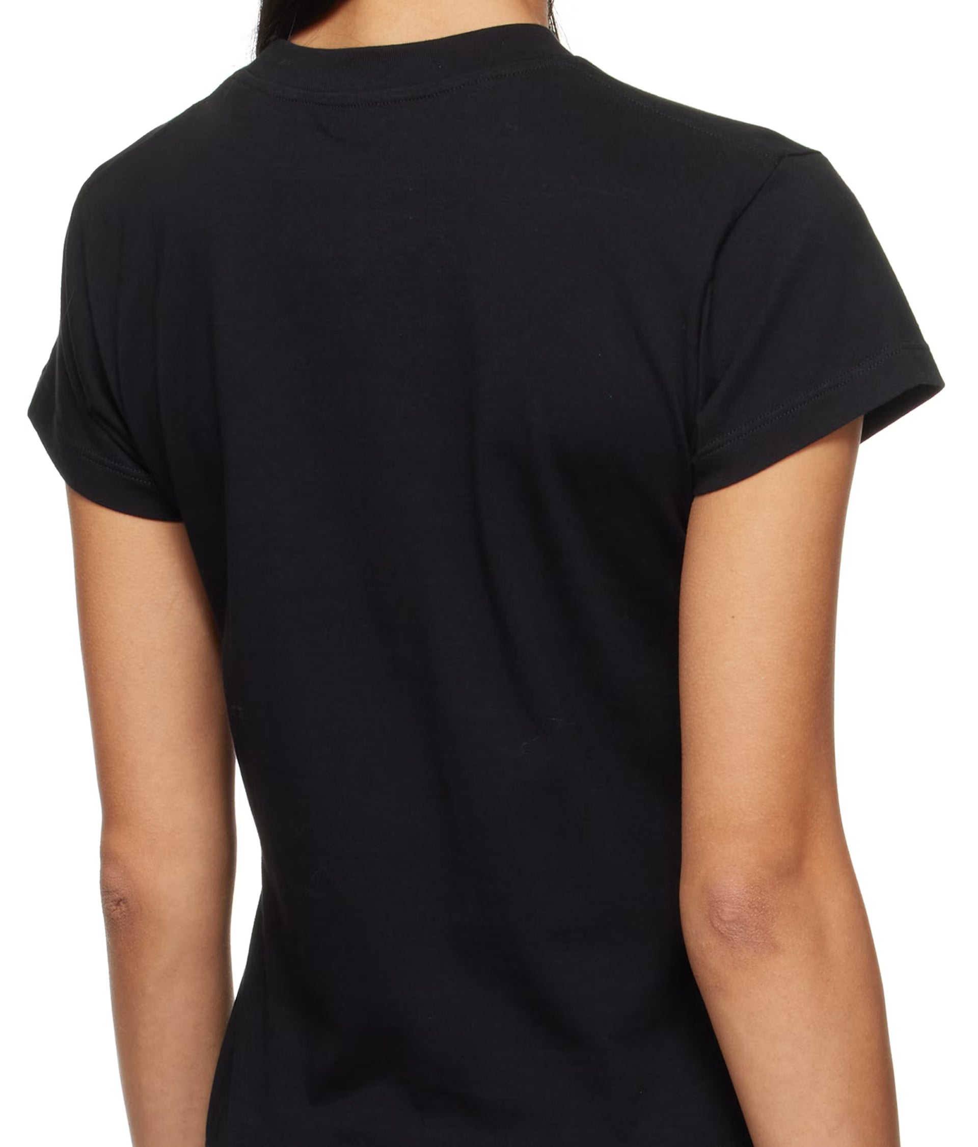 Back view of a black t-shirt from Dirtylabels, perfect for summer style women's clothing
