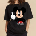 Angry cartoon tee featuring a black character with a raised finger and the Dirtylabels logo