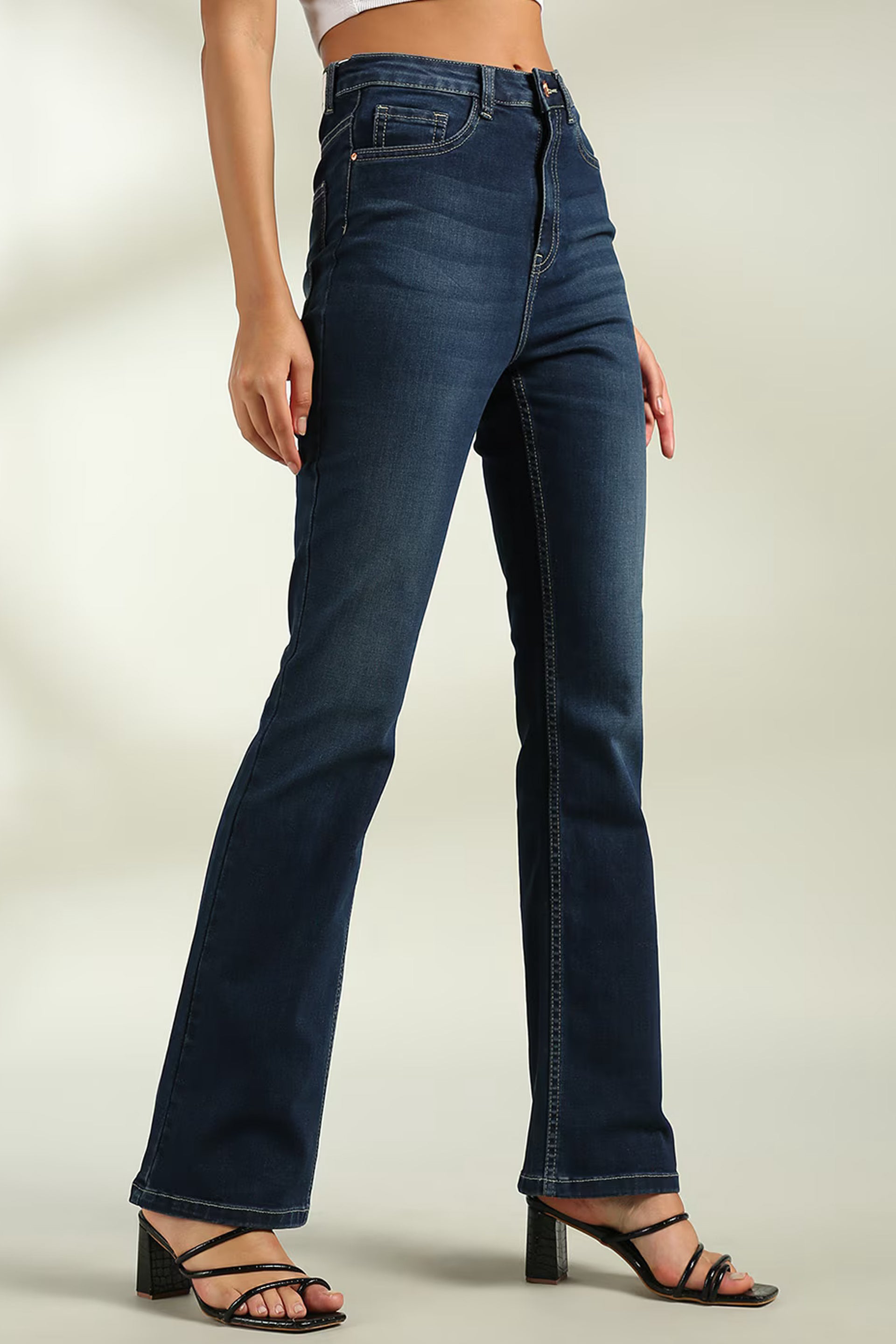 Dirtylabels women's bootcut jeans India with a flattering fit and comfortable stretch fabric